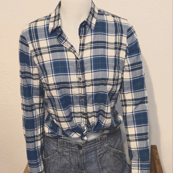 J. Jill plaid long sleeve shirt - Picture 1 of 4